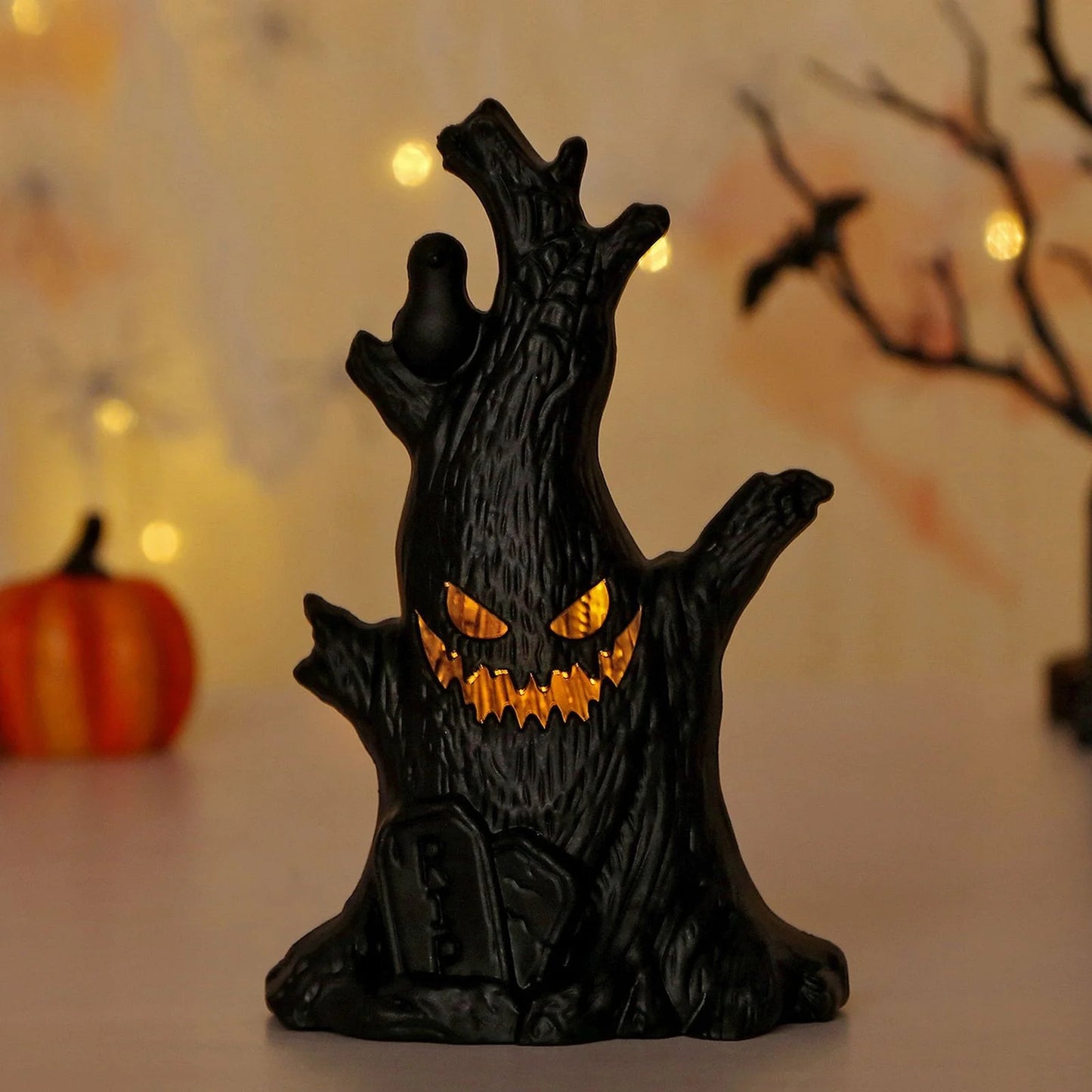 Little Night Light Led Halloween Tree Decoration Tabletop Decoration Diy Jack O '