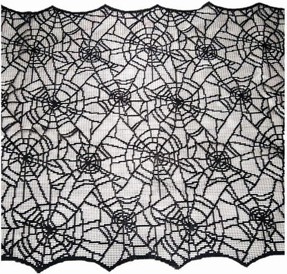 Halloween Table Runner with Spider Web Lace Festival Table Runner Halloween Table Decoration for Parties & Gatherings, 100% Polyester, 18 X 72 Inch